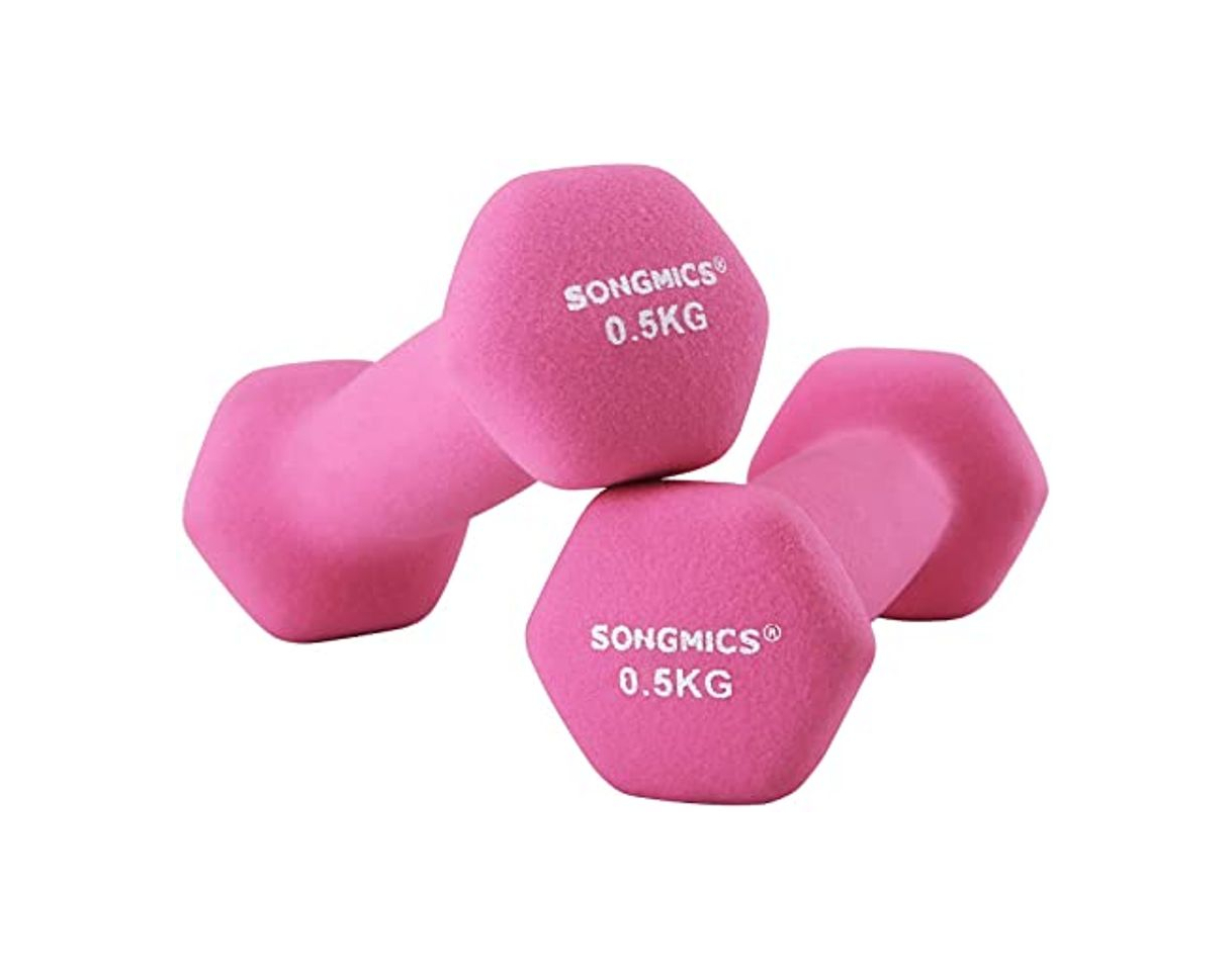 Fitness SONGMICS Women 's Juego de 2 Mancuernas Mancuernas Gimnasia Pesas Vinilo en diseños