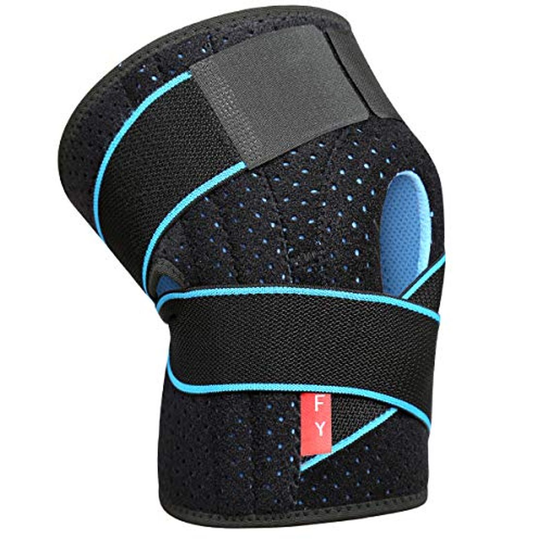 Social Rodillera Menisco Ligamento Deportiva Ajustable Protector de Rótula Abierta Rotuliana Antideslizante Neopreno Compresión Estabilizadora para Correr Crossfit