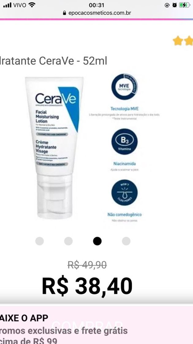 Moda Loção Facial Hidratante CeraVe - Época Cosméticos