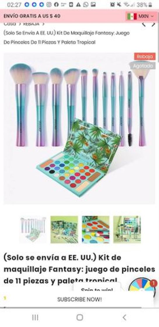 Fashion (Only ship to the USA )Fantasy Makeup Kit - 11 piece Brush Set ...