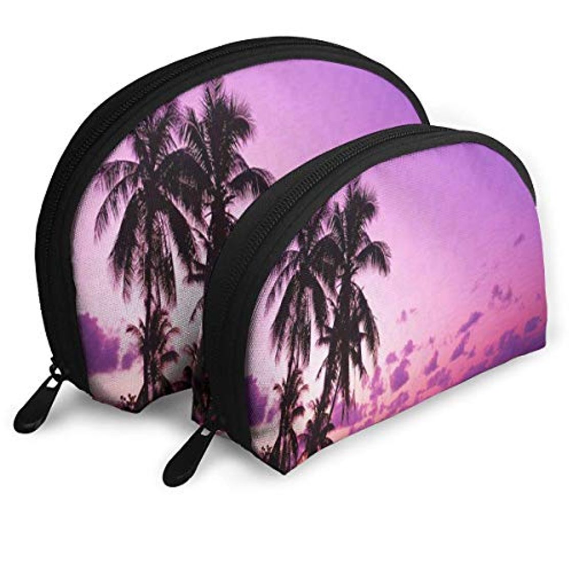 Product Bolsa de Maquillaje Hermosas Puestas de Sol Estuche de Maquillaje de Concha portátil para Madre Paquete 2