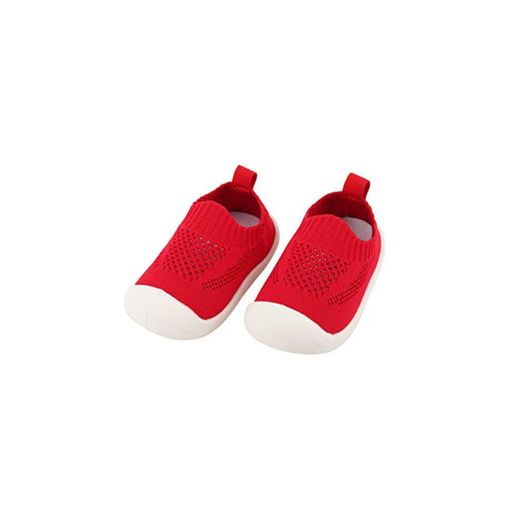 Bebé Infante Niños Niñas Zapatos de Primeros Pasos Volar Tejida Zapatillas Calzado