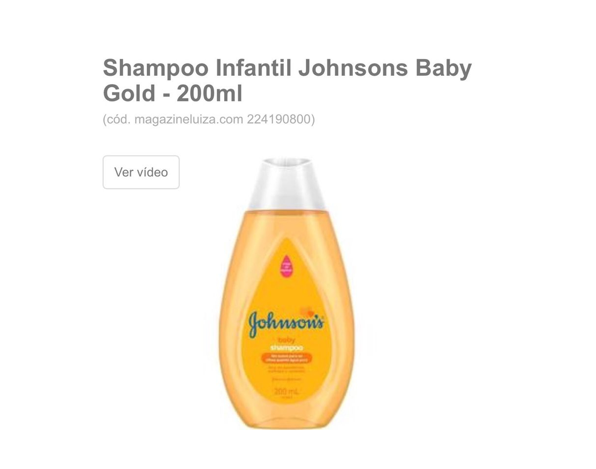 Social Shampoo Infantil Johnsons Baby Gold