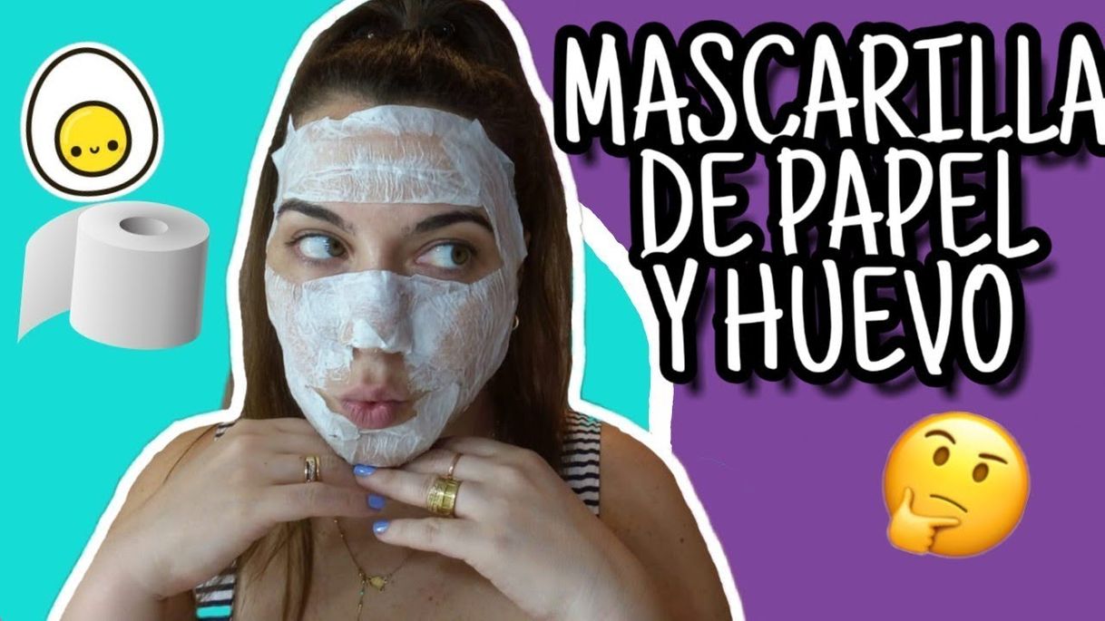 Moda Mascarilla de clara de huevo y papel higiénico.