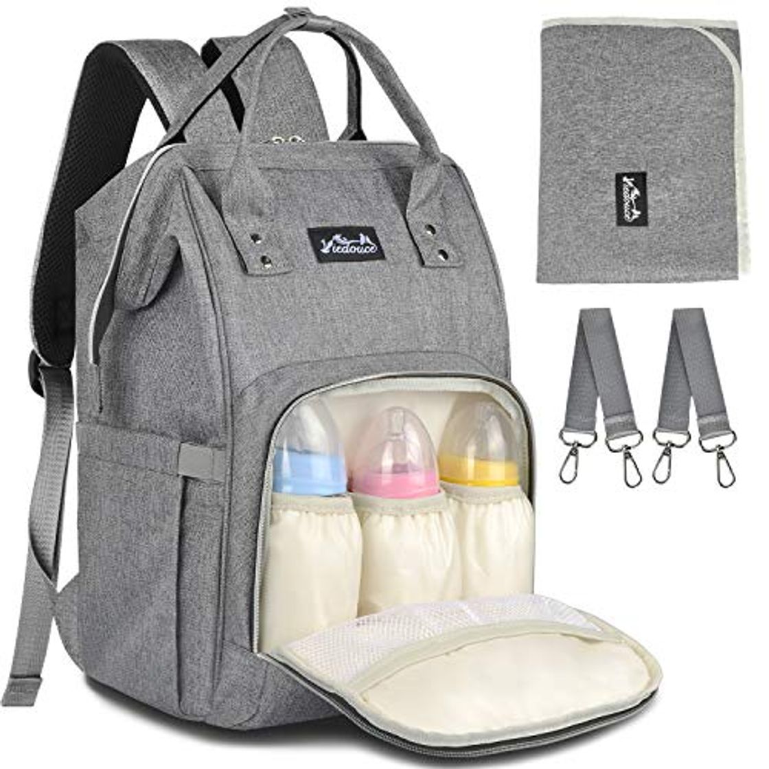 Product Viedouce Mochilas para Pañales Biberones,Bolso del Bebé Mamá,Impermeable con Estilo Oxford Bolso