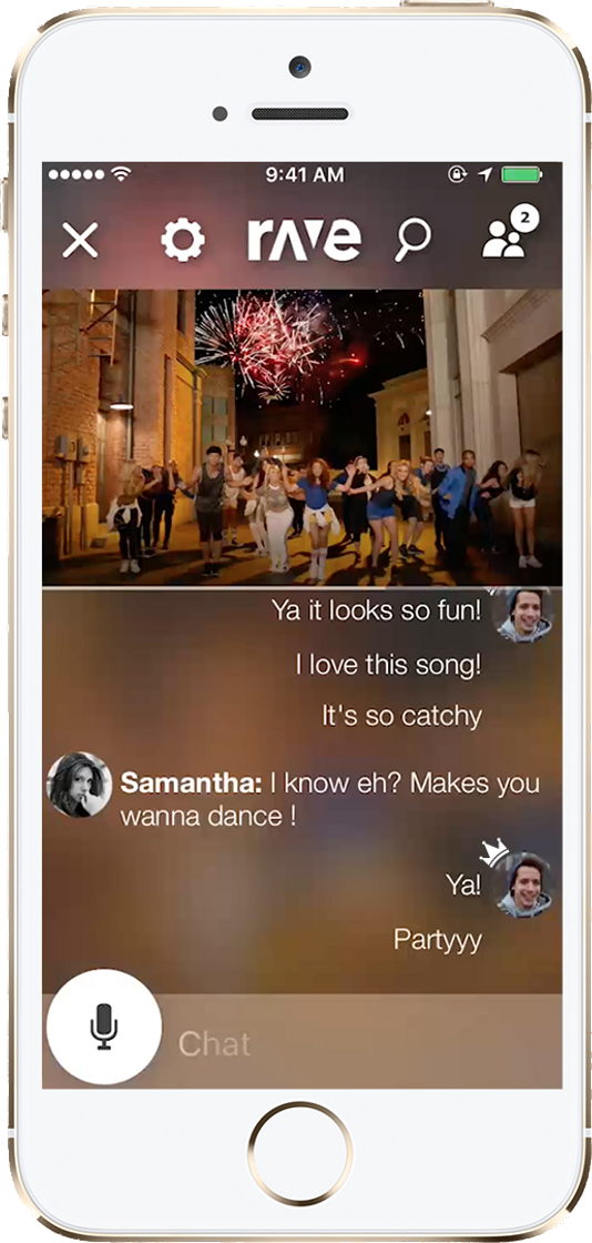 App Rave - Videos con amigos