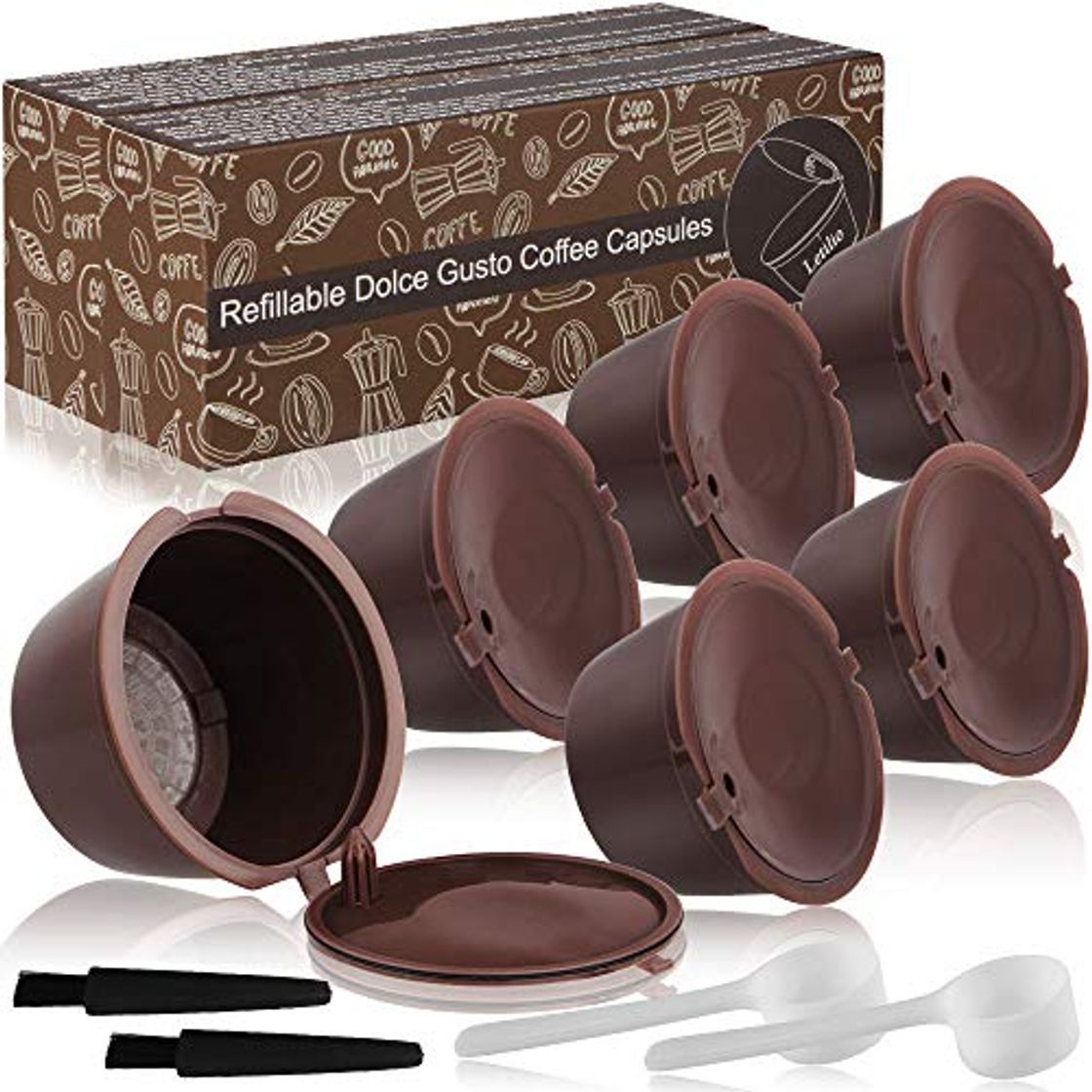 Producto Letilio Filtros Cápsulas de Café Puede Rellenar reutilizar para Dolce Gusto Cafetera