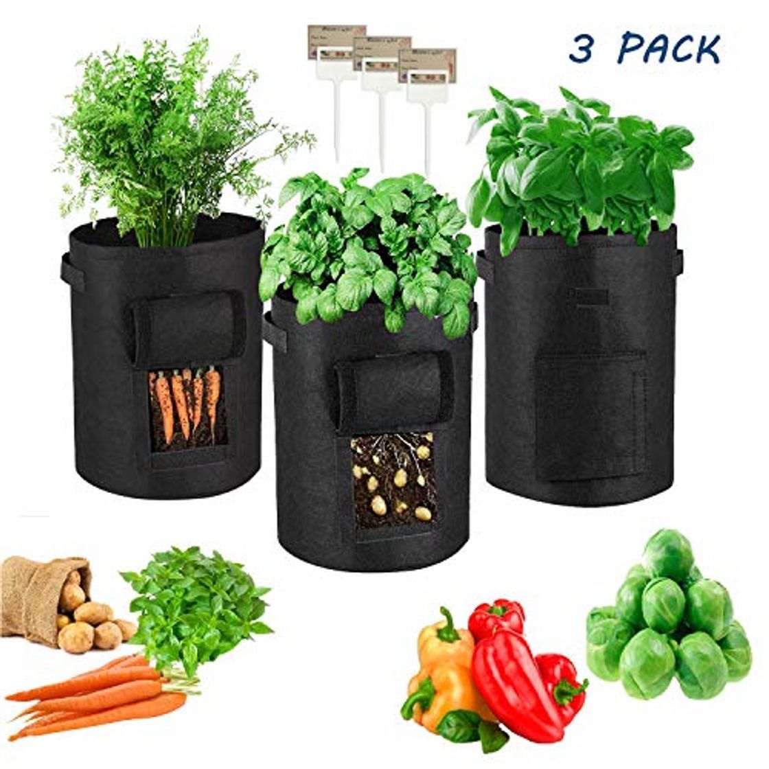 Producto FIVEI 7 galones Bolsas de Cultivo de Patatas portátiles