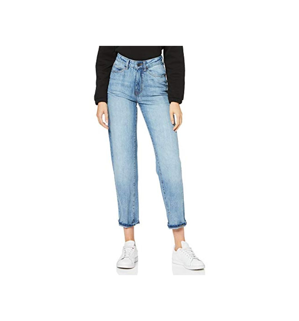 Social Urban Classics Ladies High Waist Straight Jeans Pantalones, Azul