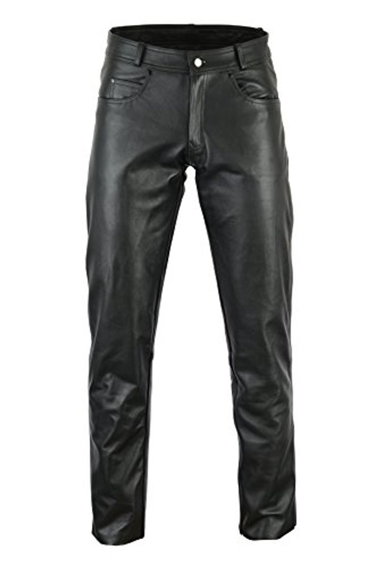 Lugares Bikers Gear CE1621-1 - Pantalón de piel sintética para hombre