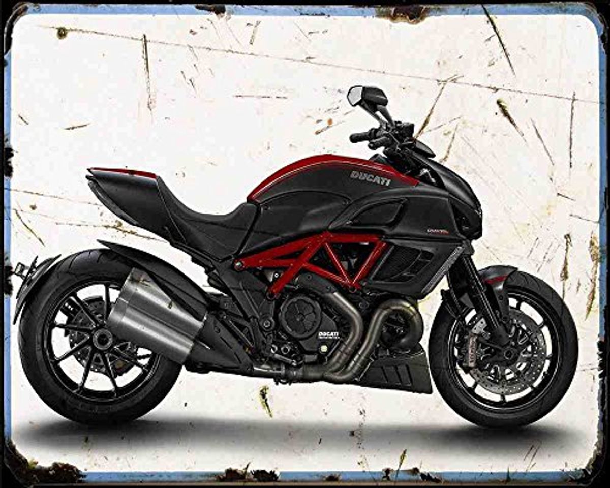 Productos DUCAT Diavel Carbin 14 1 A4 Metal Sign moto Vintage Años