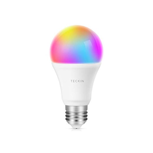 TECKIN Bombilla LED inteligente WiFi ajustable y lámpara multicolor Funciona con Alexa