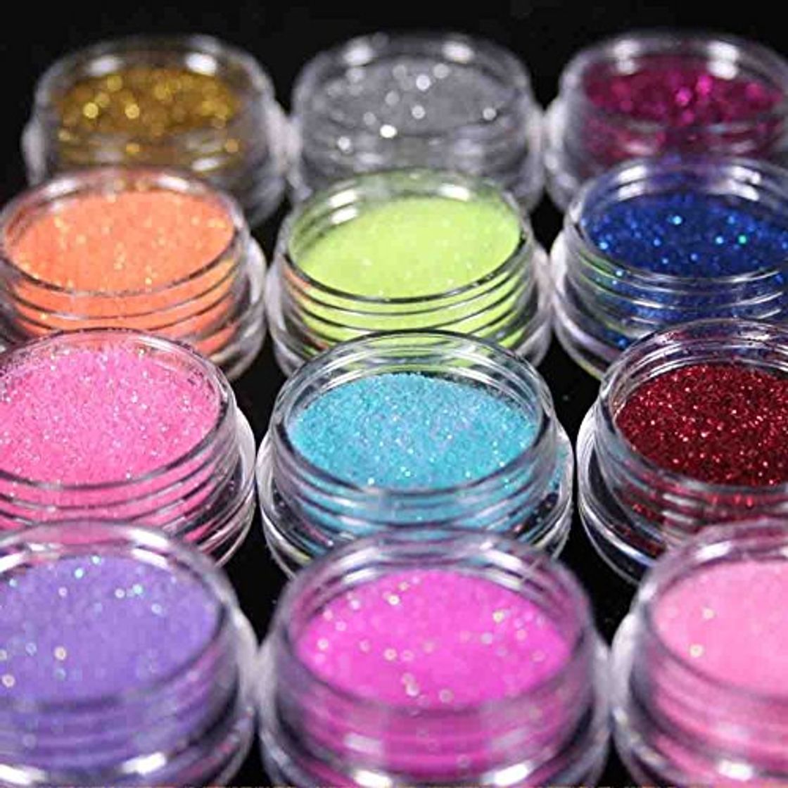 Product TaoNaisi 12 colores uñas arte polvo purpurina polvo DIY decoración UV acrílico gel consejos