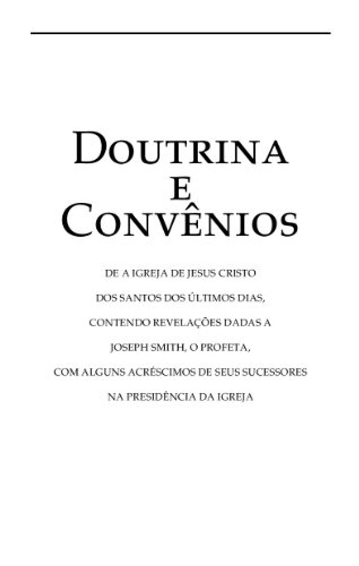 Libro Doutrina e Convênios