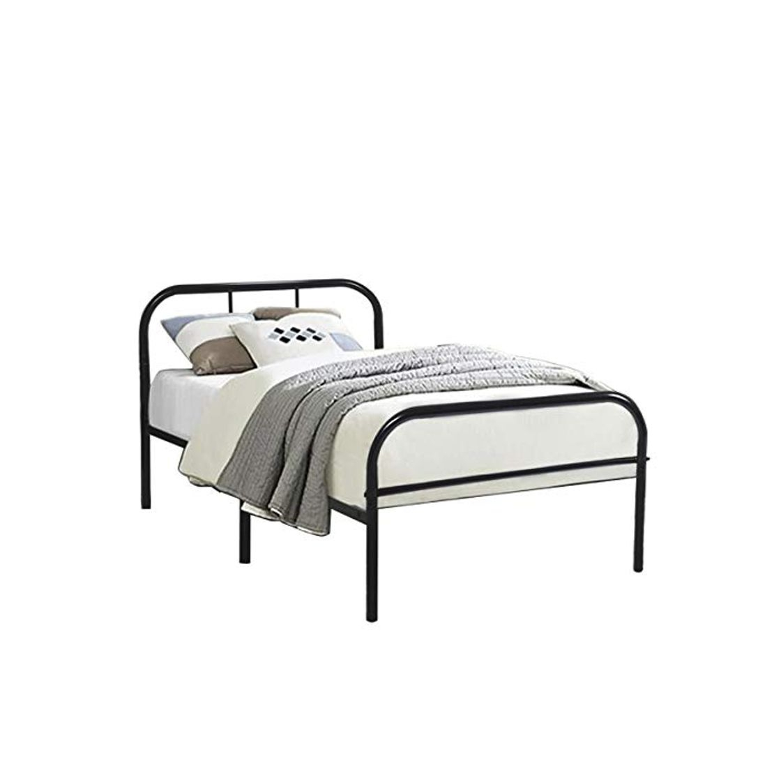 Product Estructura de Cama Completa de Metal Estilo Industrial con Cabecero Somier