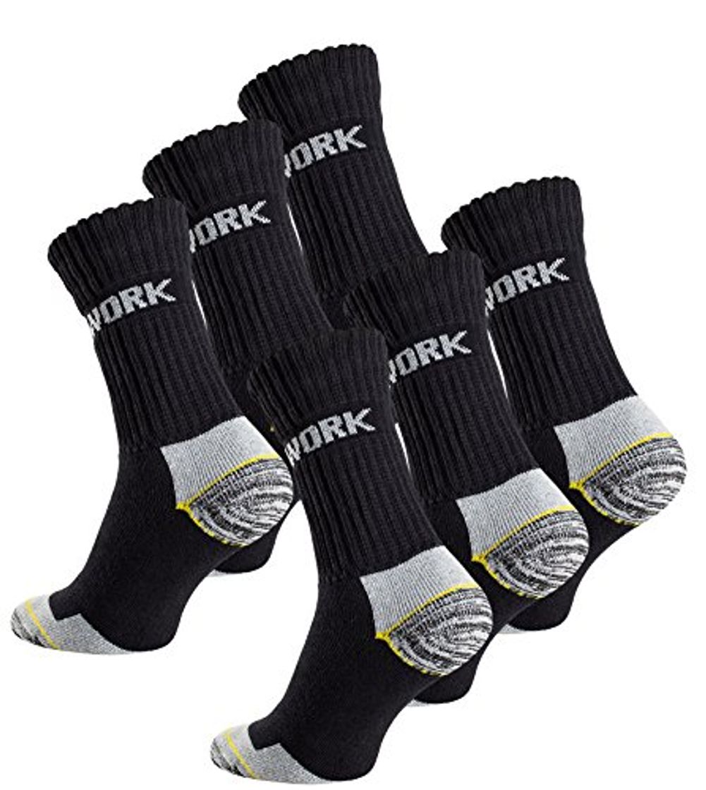 Social Cotton Prime 6 pares Calcetines de trabajo para hombre