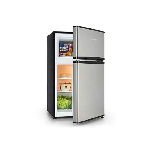Klarstein Big Daddy Cool Nevera con congelador - Refrigerador, 90 litros de