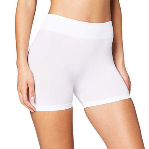 PIECES Pclondon Mini Shorts Noos, Culotte para Mujer, Blanco
