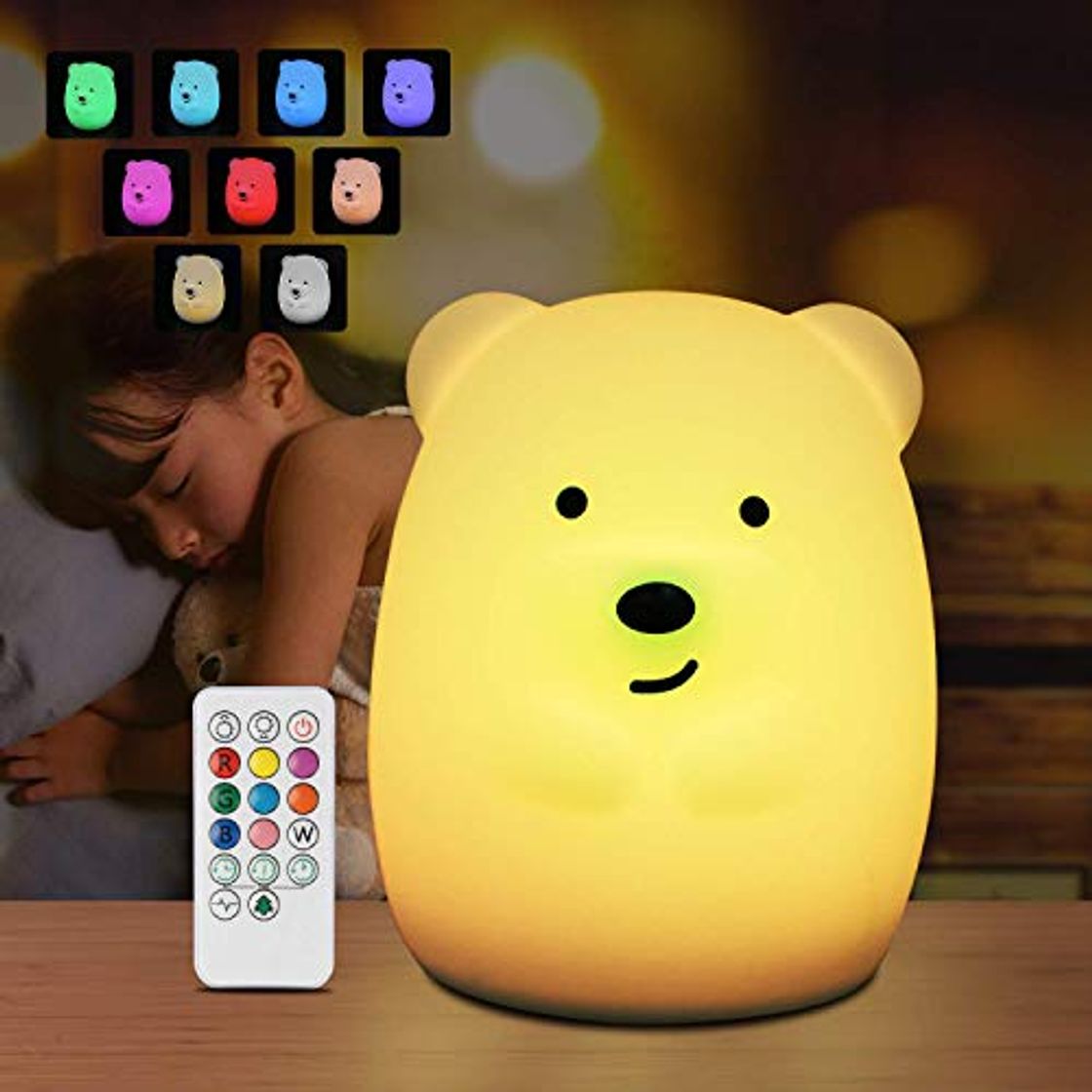 Social Luz Nocturna Infantil, Redmoo Luz Noche LED Luz de Noche Bebé con