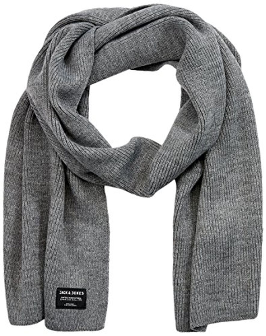Social JACK & JONES Jacdna Knit Scarf Noos Bufanda, Gris