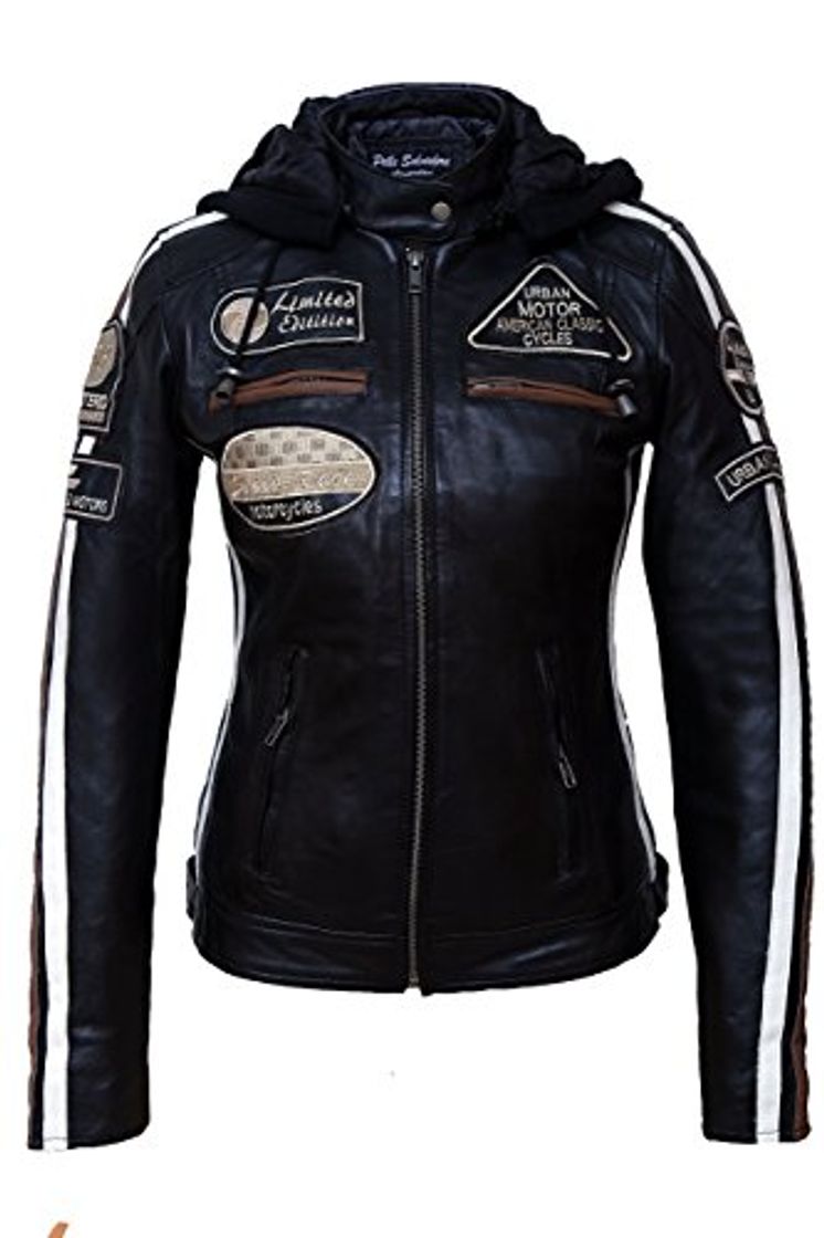 Moda Chaqueta Moto Mujer de Cuero Urban Leather UR-152 '58 LADIES'