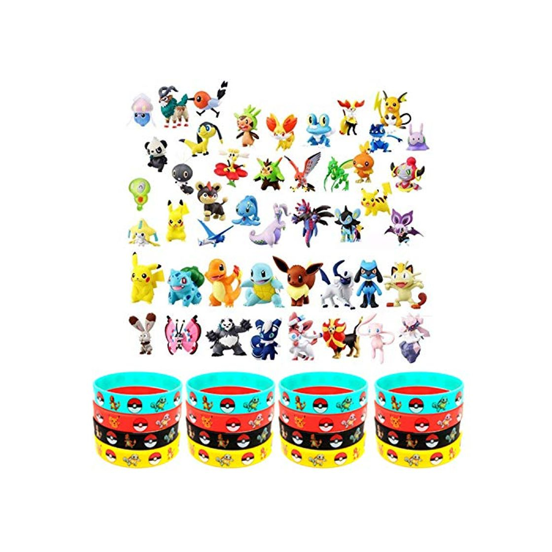 Social OMZGXGOD - 48 Piezas Pikachu Monstruo Mini Figuras