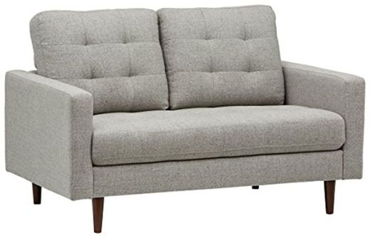 Marca Amazon - Rivet Cove - Sofá biplaza capitoné, estilo Mid-century, 143 cm