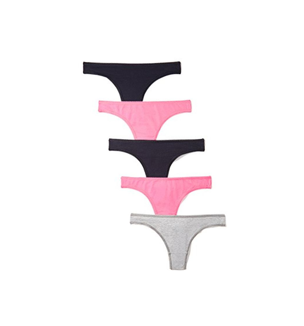 Social Marca Amazon - Iris & Lilly Tanga Mujer, Pack de 5, Multicolor