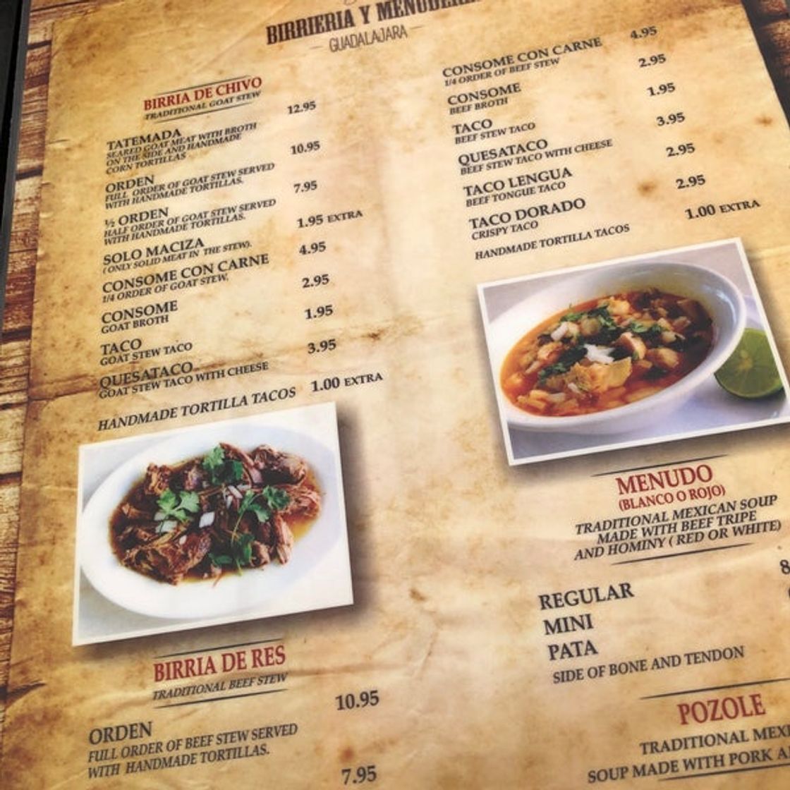 Restaurantes Menuderia Guadalajara