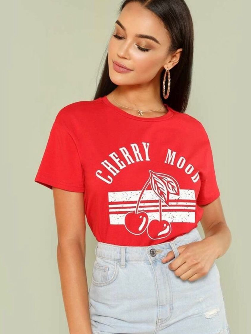 Moda SHEIN Letter Graphic Tee 