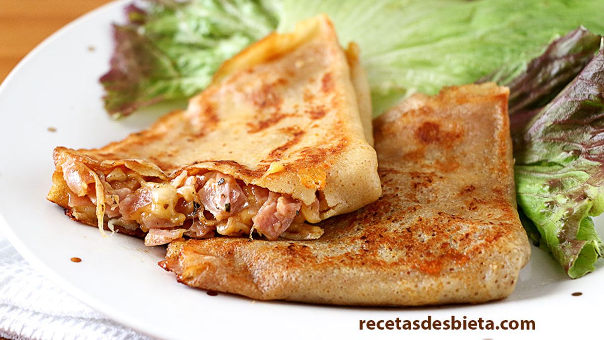 Crepes de jamón y queso