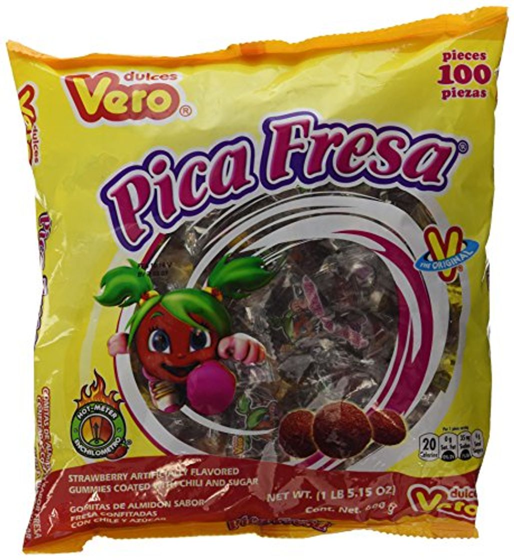 Social Dulces Vero Pica Fresa Chili Strawberry Flavor Gummy Mexican Candy