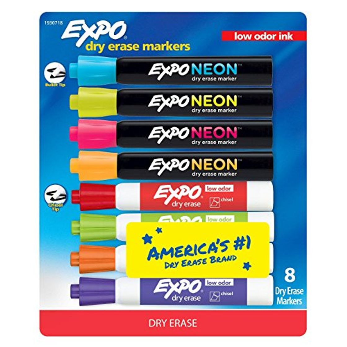 Social EXPO 1752226 Neon Dry Erase Markers