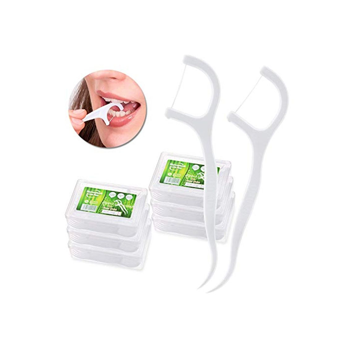 Social Hilo Dental – Meersee 180 piezas Seda Dental Palo Hilo Dental Pre-cortadas