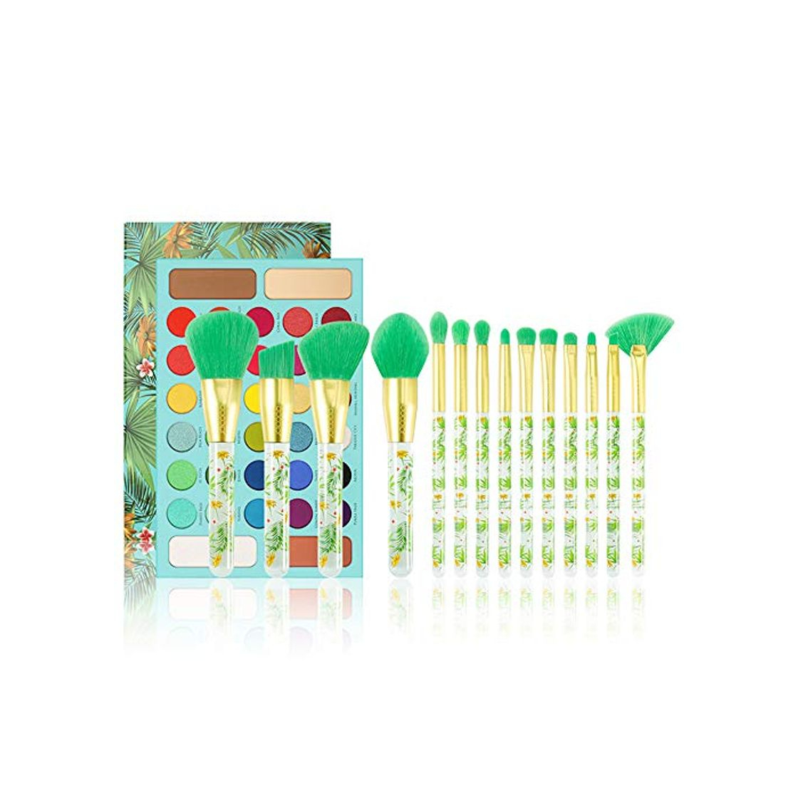 Social 14 Piezas Pinceles De Maquillaje Y Sombras De Ojos De La Paleta