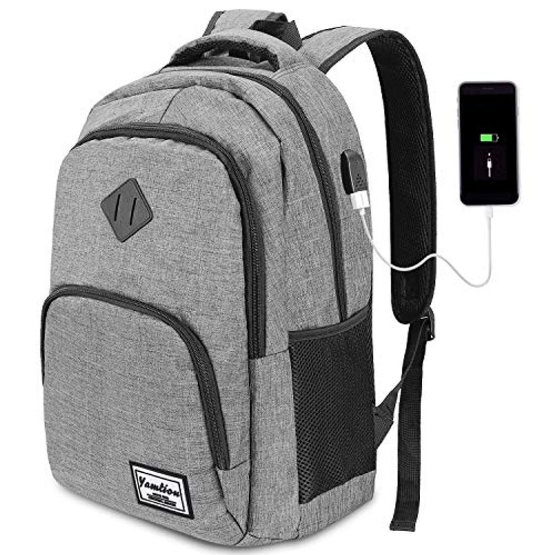 Social HASAGEI Mochila para Ordenador Portátil Mochilas de Hombre con USB Puerto de