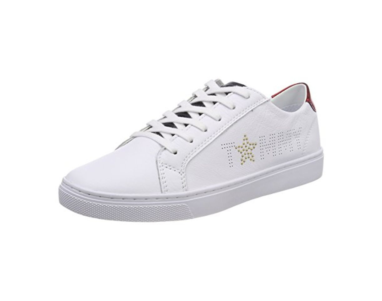 Productos Tommy Hilfiger Tommy Star Metallic Sneaker, Zapatillas para Mujer, Rojo