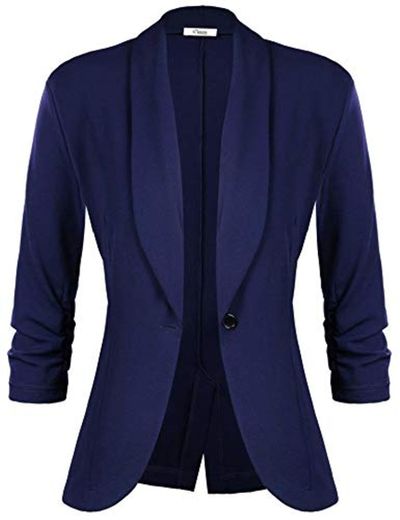 iClosam Blazers De Mujer Manga Larga Elegante Americanas Mujer Blazer Traje De Chaqueta