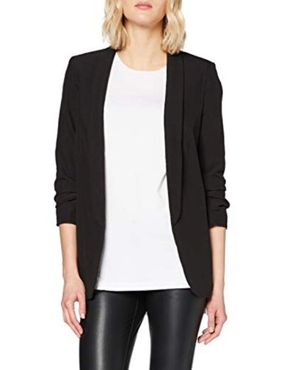 PIECES Pcboss 3/4 Blazer Noos Chaqueta de Traje, Negro