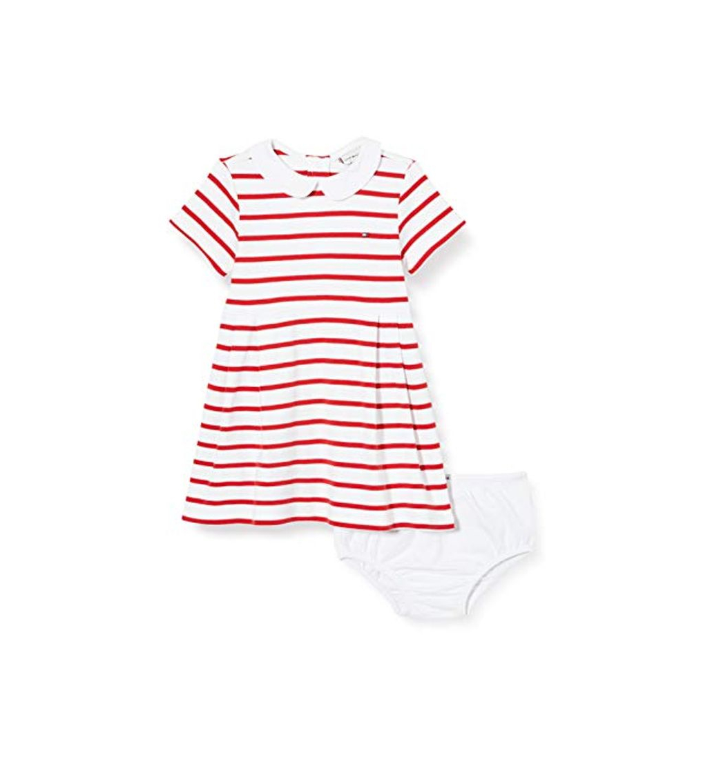 Fashion Tommy Hilfiger Baby Girl Rugby Stripe Dress S/s Blusa, Rojo