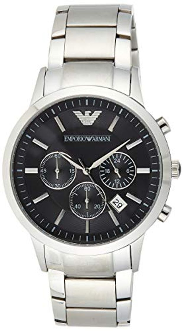 Social Emporio Armani Reloj Cronógrafo para Hombre de Cuarzo con Correa en Acero Inoxidable AR2434