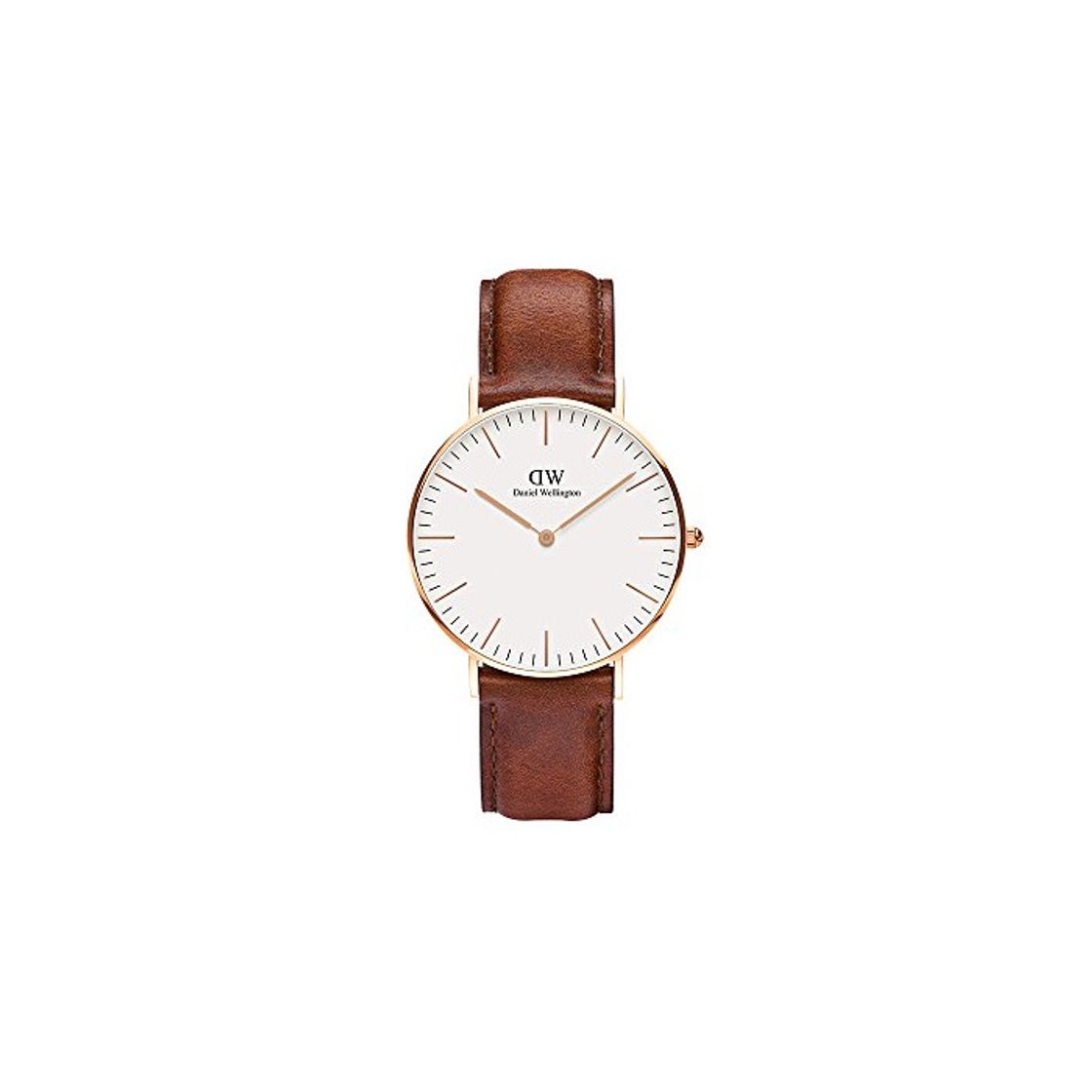 Social Daniel Wellington - Reloj analógico para mujer de cuero
