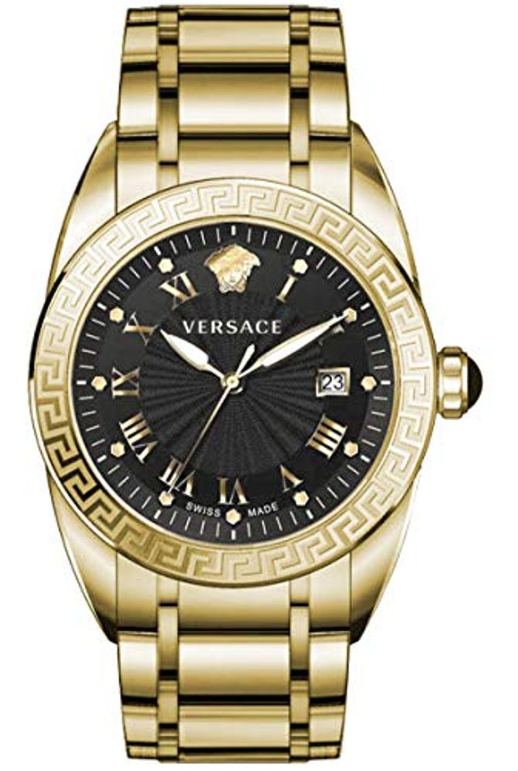 Fashion Versace Reloj Analógico para Hombre de Cuarzo con Correa en Acero Inoxidable VFE160017