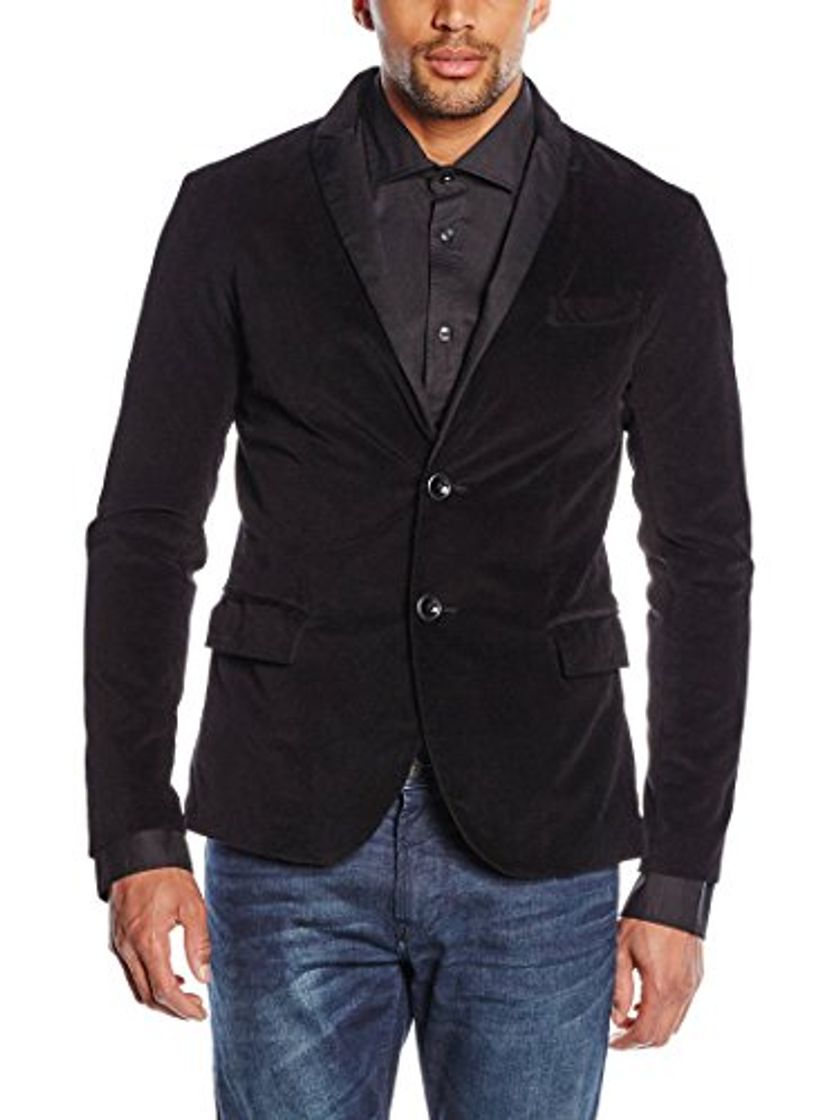 Moda Armani Jeans Americana Hombre Negro ES 42