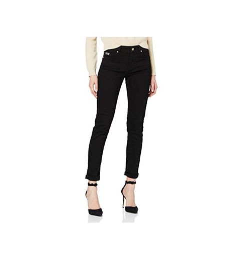 VERSACE JEANS COUTURE Lady Trouser Vaqueros Skinny, Negro