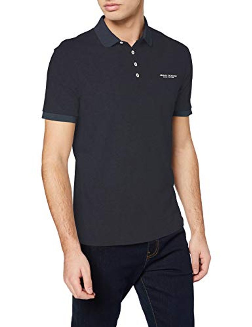 Fashion Armani Exchange 4 Buttons Polo, Azul