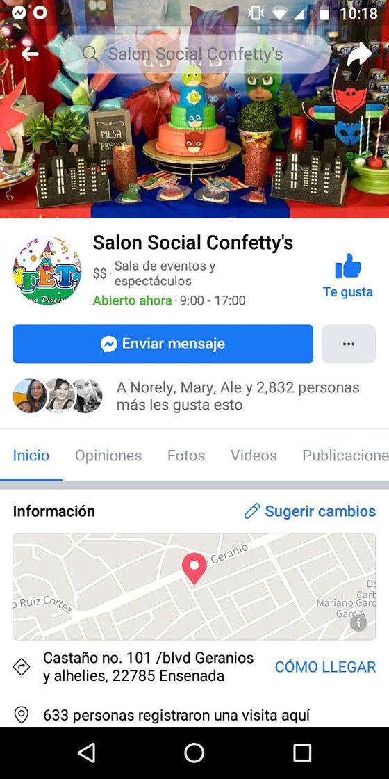 Lugares Salon Social Confetty’s