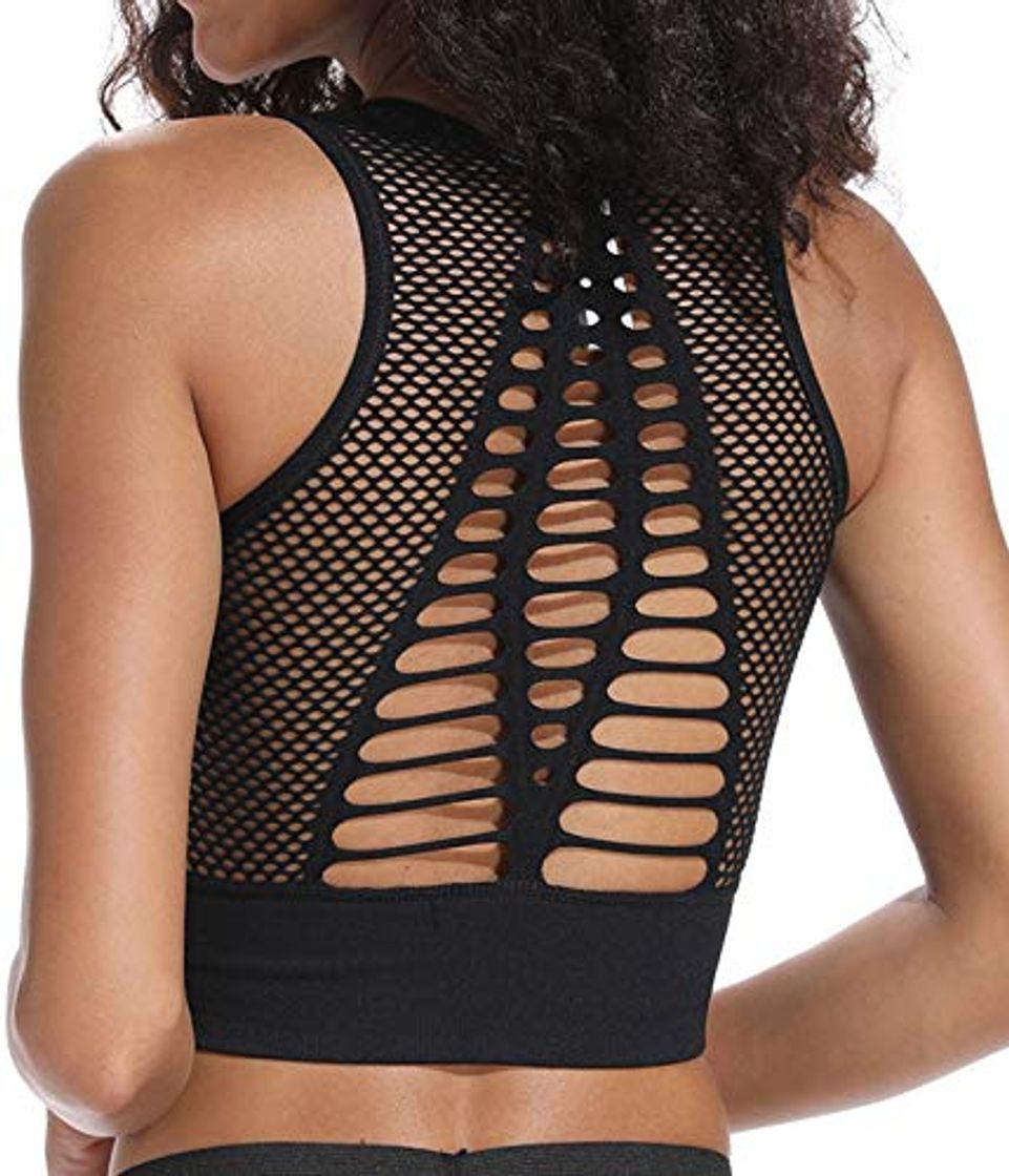 Social FITTOO Sujetador Deportivo Tops de Yoga Correr Gimnasio para Mujer 1690 Negro