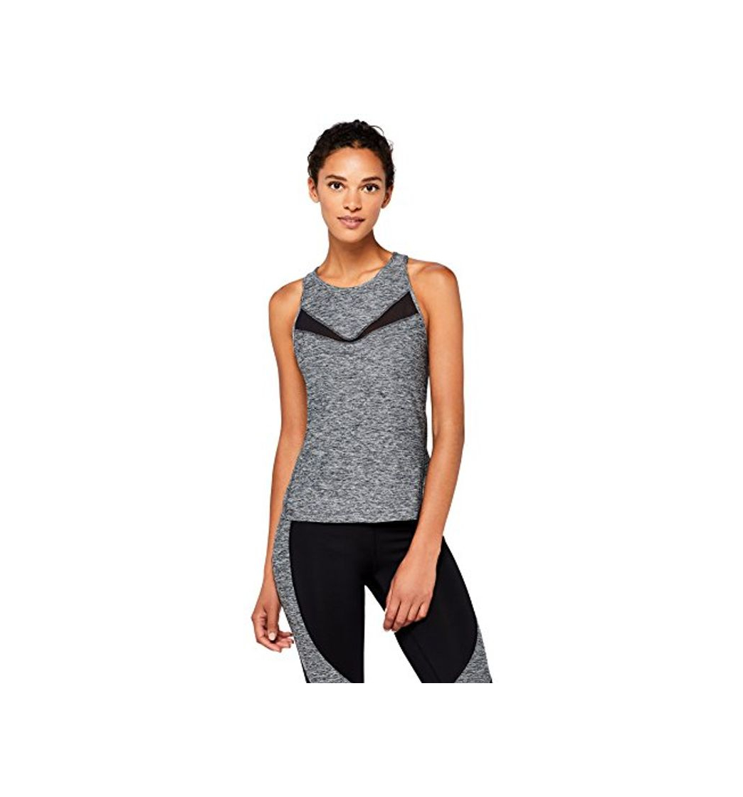 Producto Marca Amazon - AURIQUE Camiseta Deportiva de Tirantes Mujer, Gris