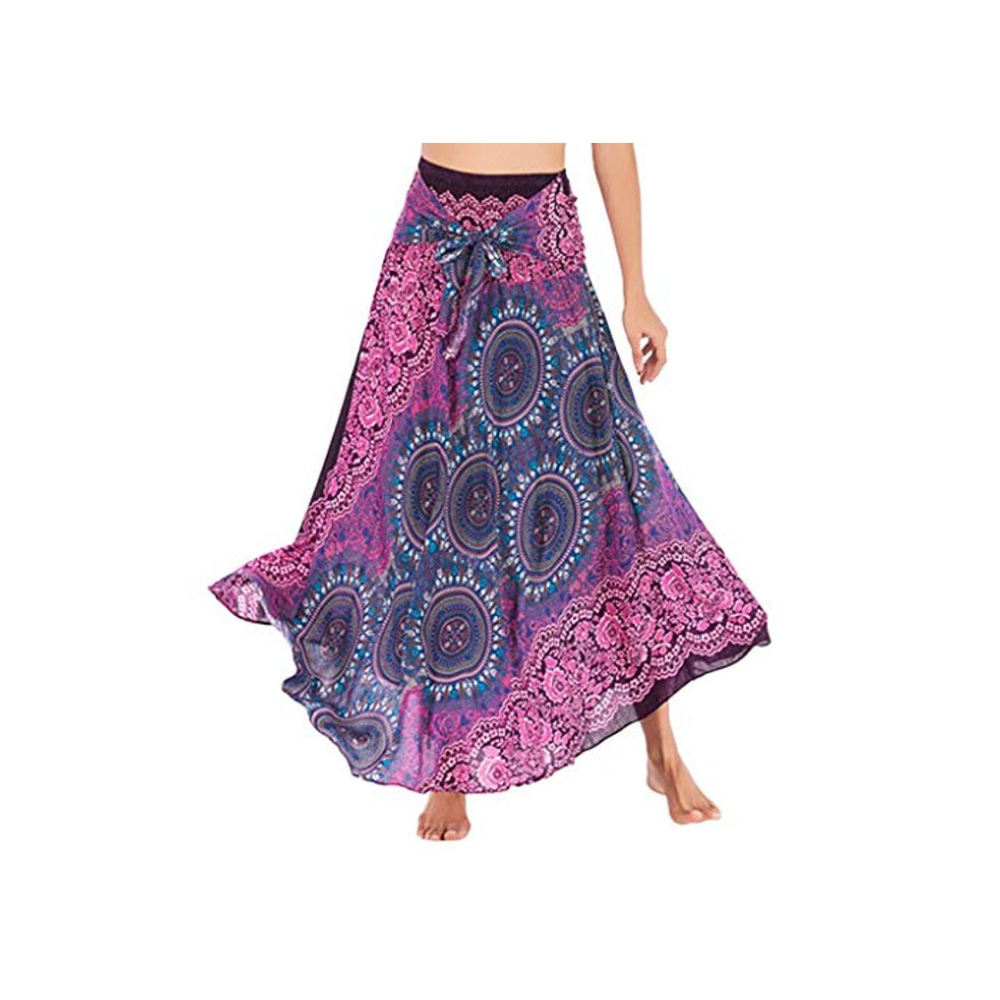 Social FAMILIZO Faldas Largas Y Elegantes Faldas Cortas Mujer Verano Faldas Mujer Invierno Primavera Vestidos Mujer Hippie Bohemia Gitana Boho Flores Elástico Cintura Floral Halter Falda